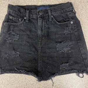 Aeropostale Black Jean mini skirt size 0